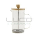 Cafetera con Embolo Tapa Bamboo 600 ml.