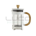 Cafetera con Embolo Crema Bamboo x 800 ml.