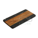 Tabla Marmol Negro y Madera MACAEL - MISHKA - 30x15 cm